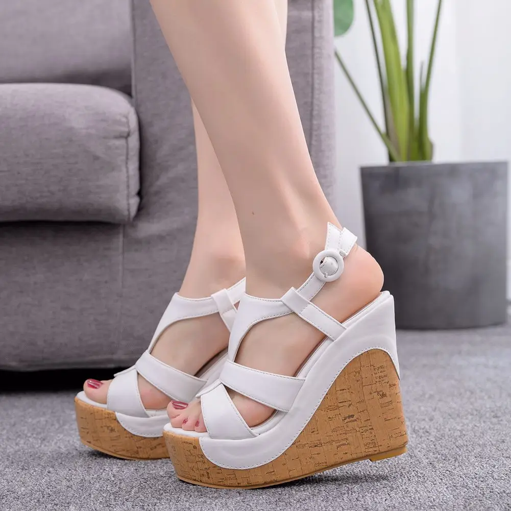 Crystal Queen Bohemia Style Womens Sandals Hemp Rope High Heel Fish Mouth On Peep Toe Platform Wedges