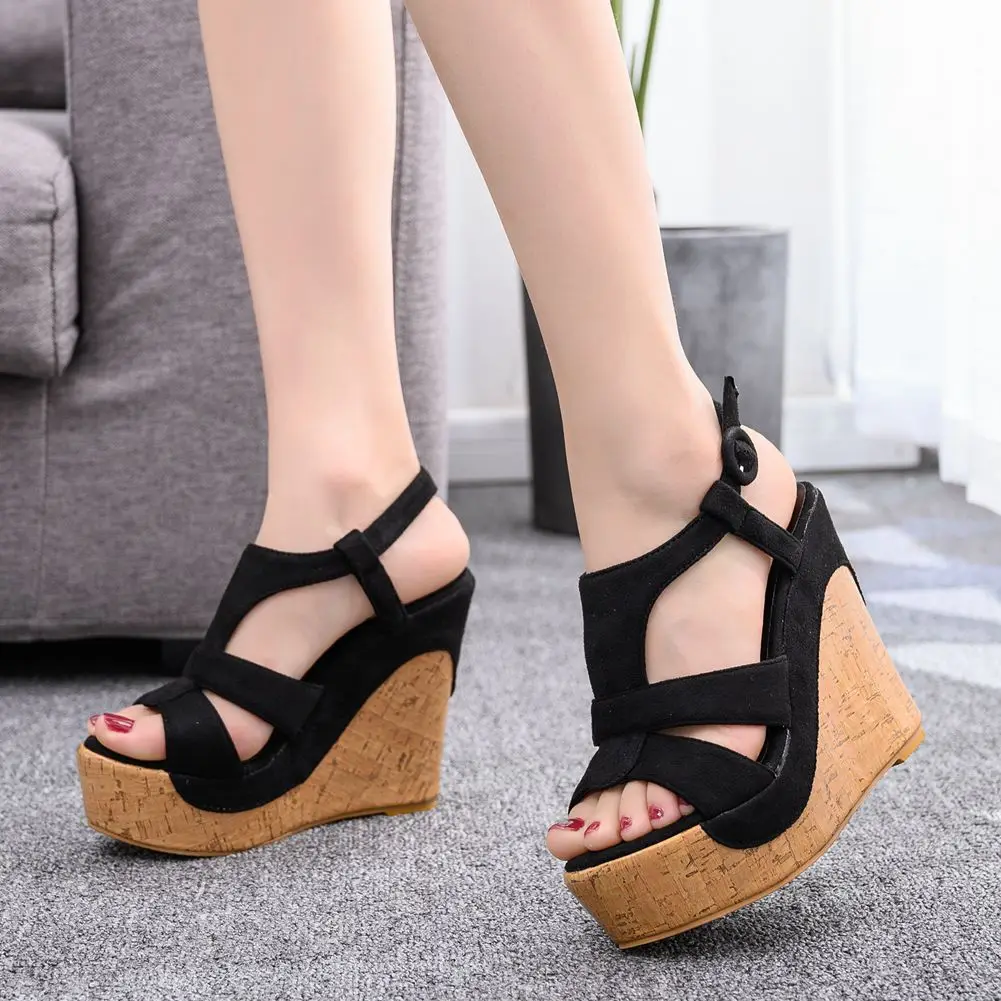 Crystal Queen Bohemia Style Womens Sandals Hemp Rope High Heel Fish Mouth On Peep Toe Platform Wedges