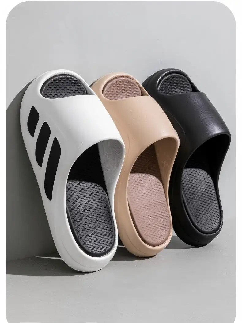 Women's Trendy Outdoor Couple's Slippers, Eva Slippers with a Soft, Non-Slip, and Durable Feel, Suitable for Men and Women, Indoor Home Silent Slippers