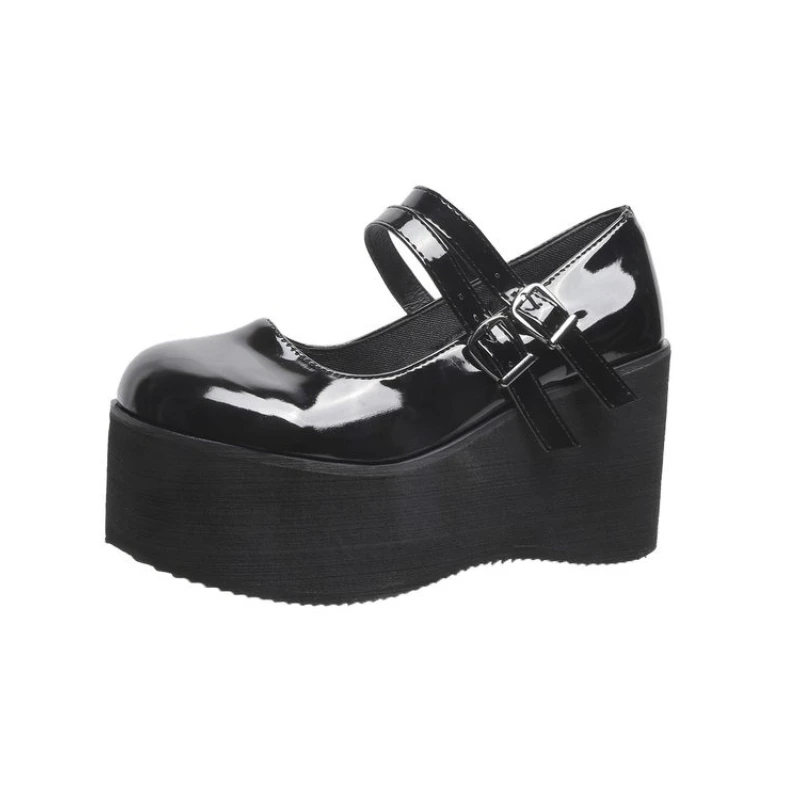 Brand New Female Lolita Cute Mary Janes Pumps Platform Wedges High Heels women's Pumps Sweet Gothic Punk Shoes Woman