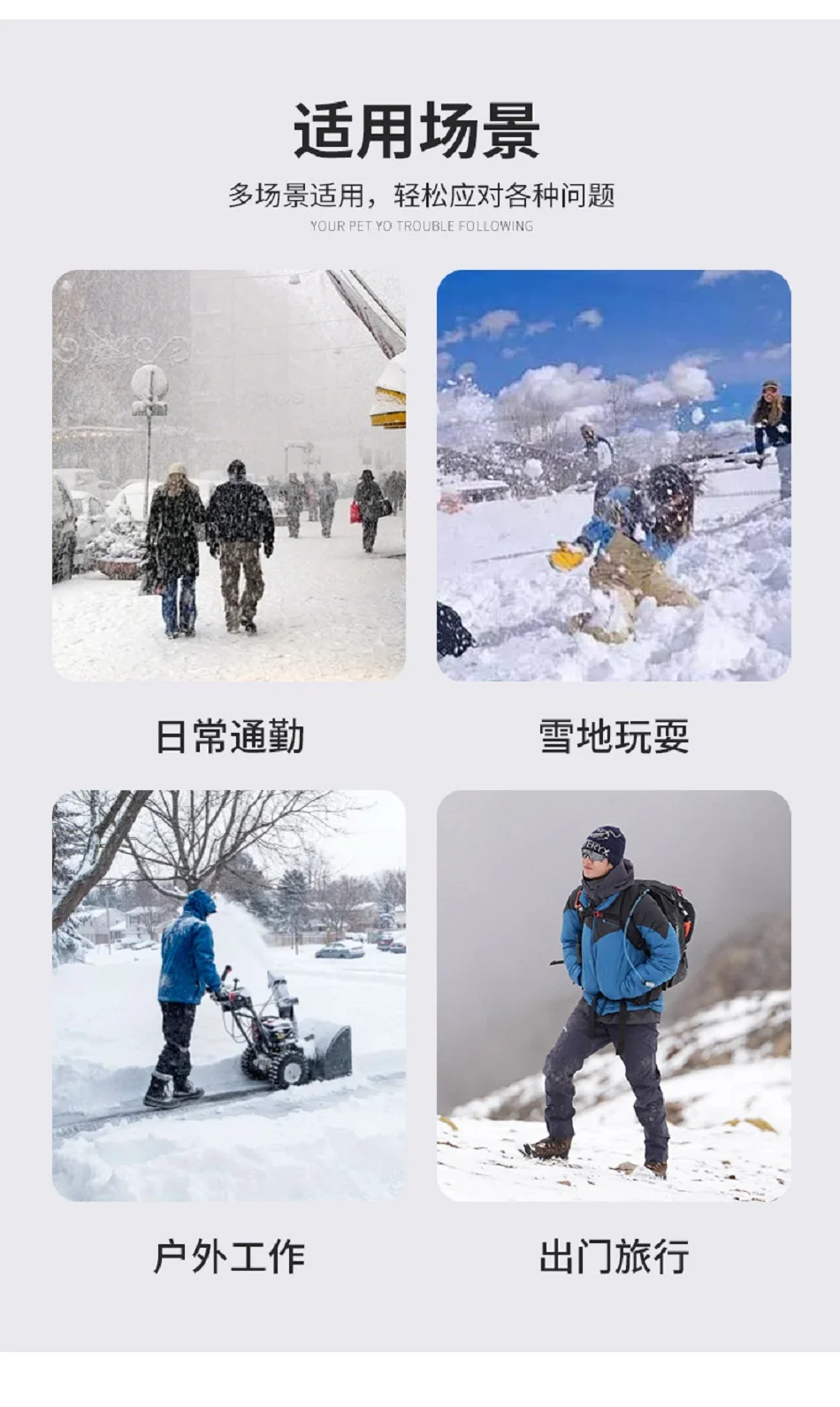 EVA Waterproof Anti Slip Snow Boots Winter Fashion Men's Cold Thickened Fleece-lined Resistant Warm Cotton Shoes Christma Gifts