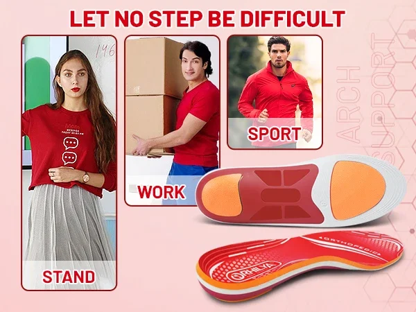 Orthopedic Sport Insole Plantar Fasciitis Flat Foot High Arch Support Men Women Sneaker Orthotic Plantillas Insert Shoe Sole