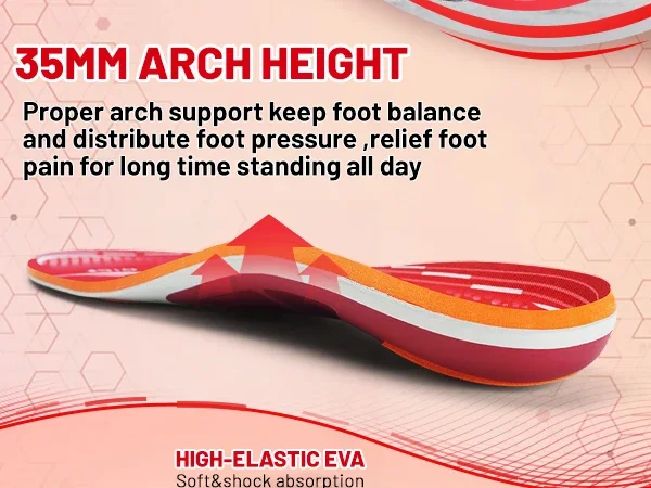 Orthopedic Sport Insole Plantar Fasciitis Flat Foot High Arch Support Men Women Sneaker Orthotic Plantillas Insert Shoe Sole