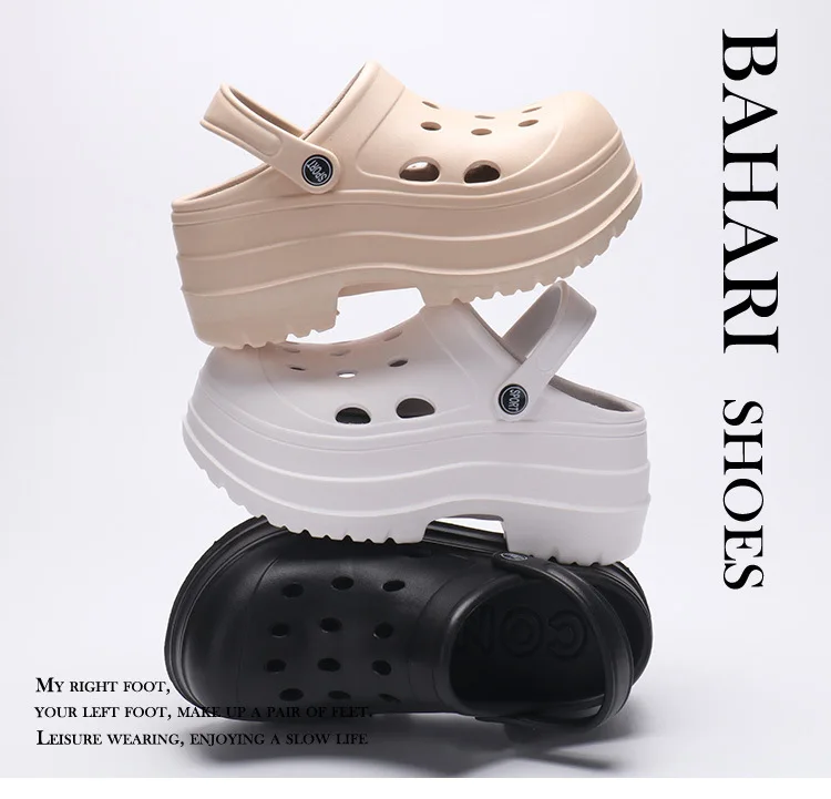 Women's Slippers Chunky Platform Garden Shoes Summer Sandals Beach Bedroom Soft Fashion Gril High Quality Comfortable Orginal