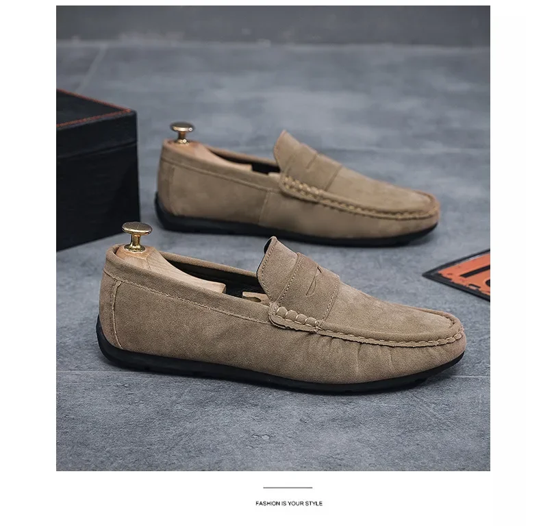 Men's Casual Shoes 2026 Moccasins Men Loafers Leisure Non-Slip Flats Lightweight Soft Slip on Driving Shoe Sapatenis Masculino