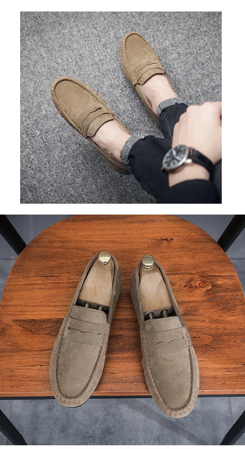 Men's Casual Shoes 2026 Moccasins Men Loafers Leisure Non-Slip Flats Lightweight Soft Slip on Driving Shoe Sapatenis Masculino