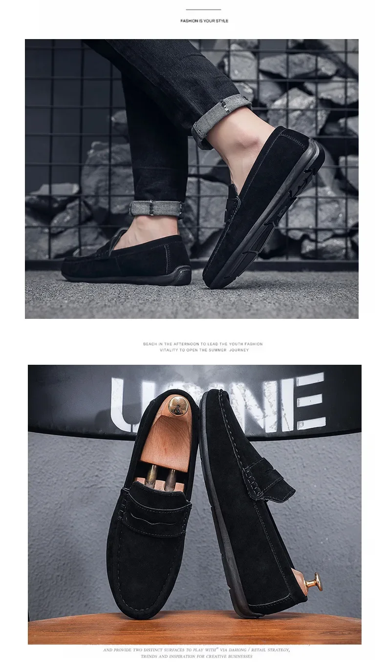 Men's Casual Shoes 2026 Moccasins Men Loafers Leisure Non-Slip Flats Lightweight Soft Slip on Driving Shoe Sapatenis Masculino