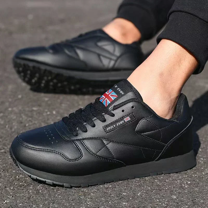2026 Men's Shoes Spring Autumn Waterproof Walking Shoes Non-Slip Cushioning Men's Casual Leather Sports Shoes Men's Tennis Shoes