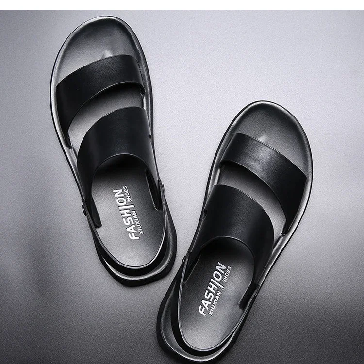 Men's Summer Breathable Casual Slip-On Sandals Outdoor Beach Wear-Resistant Anti-Slip Daily Commute Two-Way Wear Slippers-HX2029
