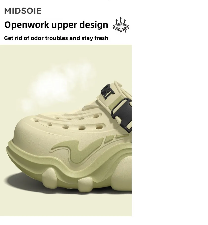 Arch Supported Perforated Shoes for Men, 2026 New Summer Wear, Non Slip, Wear-Resistant, Breathable Beach Sandals