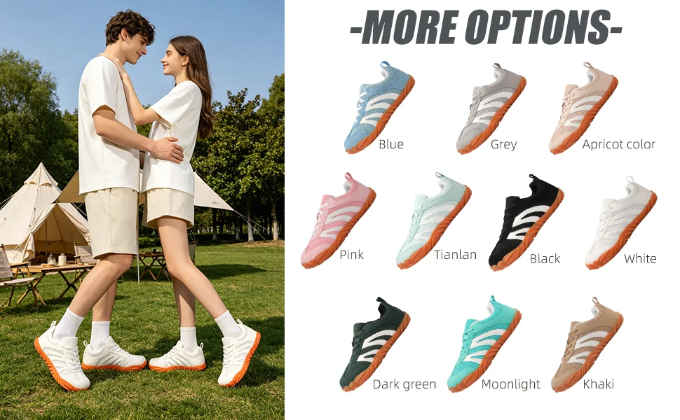 Unisex Wide-toed Barefoot Shoes Women's Casual Sports Shoes Running Shoes Minimalist Non-slip Breathable Walking Sports Shoes