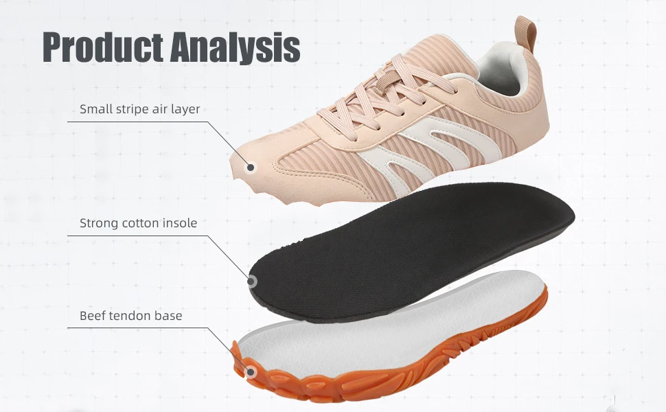Unisex Wide-toed Barefoot Shoes Women's Casual Sports Shoes Running Shoes Minimalist Non-slip Breathable Walking Sports Shoes