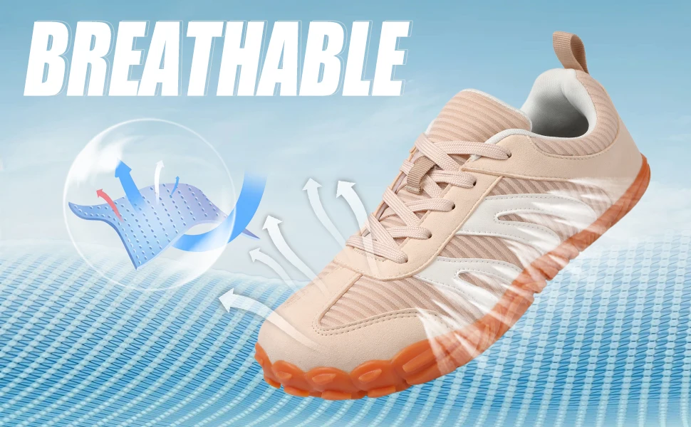 Unisex Wide-toed Barefoot Shoes Women's Casual Sports Shoes Running Shoes Minimalist Non-slip Breathable Walking Sports Shoes