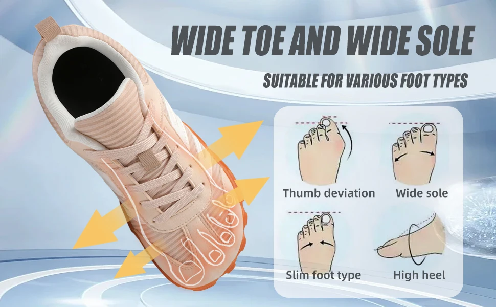 Unisex Wide-toed Barefoot Shoes Women's Casual Sports Shoes Running Shoes Minimalist Non-slip Breathable Walking Sports Shoes