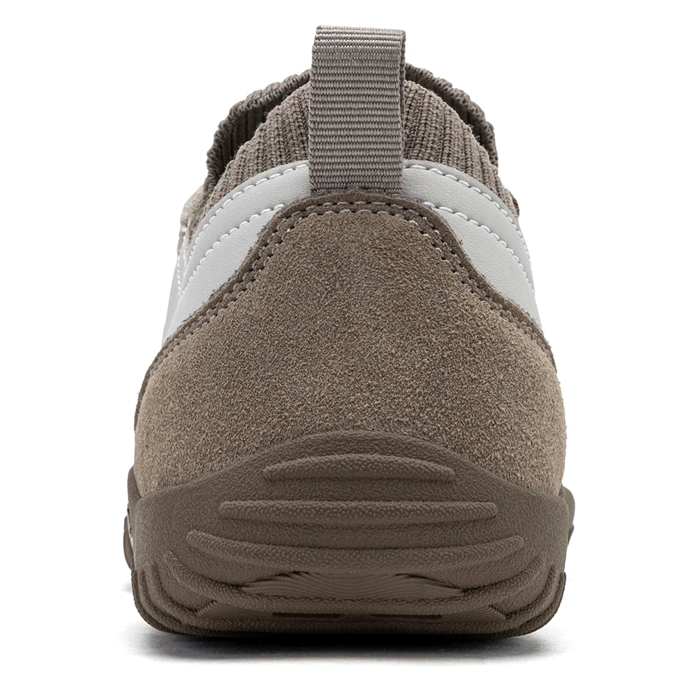HOBIBEAR Wide Toe Box Sneakers for Men Women Minimalist Artificial Leather Walking Shoes Lightweight Lace Up Casual Sneakers