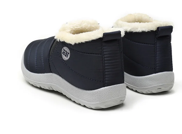 Women Boots Waterproof Winter Boots Fur Shoes Women Slip On Ankle Boots Snow Botas Mujer 2025 Winter Shoes Couple Short Boot
