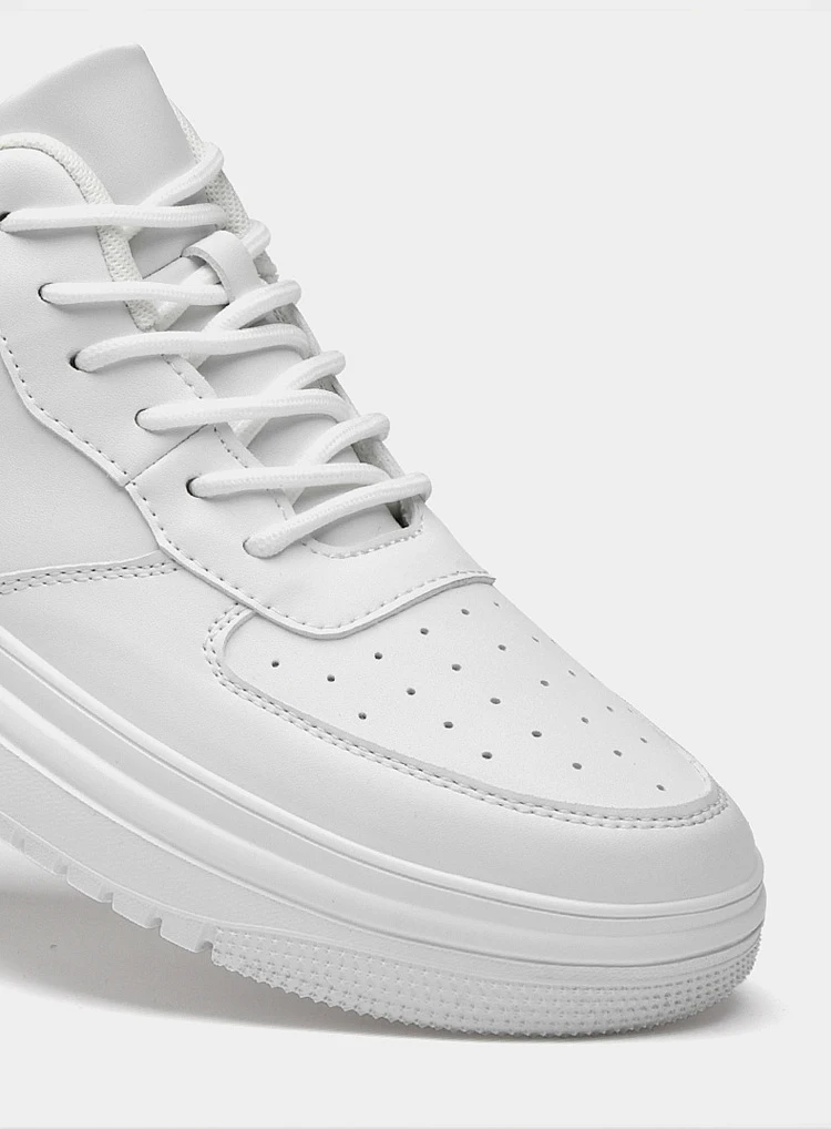 2025 New Height Increasing Shoes for Men 8cm Invisible Elevator Sneakers White Leathe Sport Zapatillas De Hombre Big Size 46