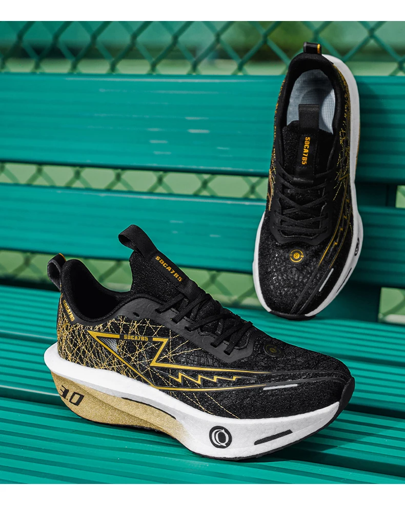 Women's Running Shoes Marathon Carbon Fiber Board Breathable Lightweight Men's Comfortable Outdoor Sports Shoes