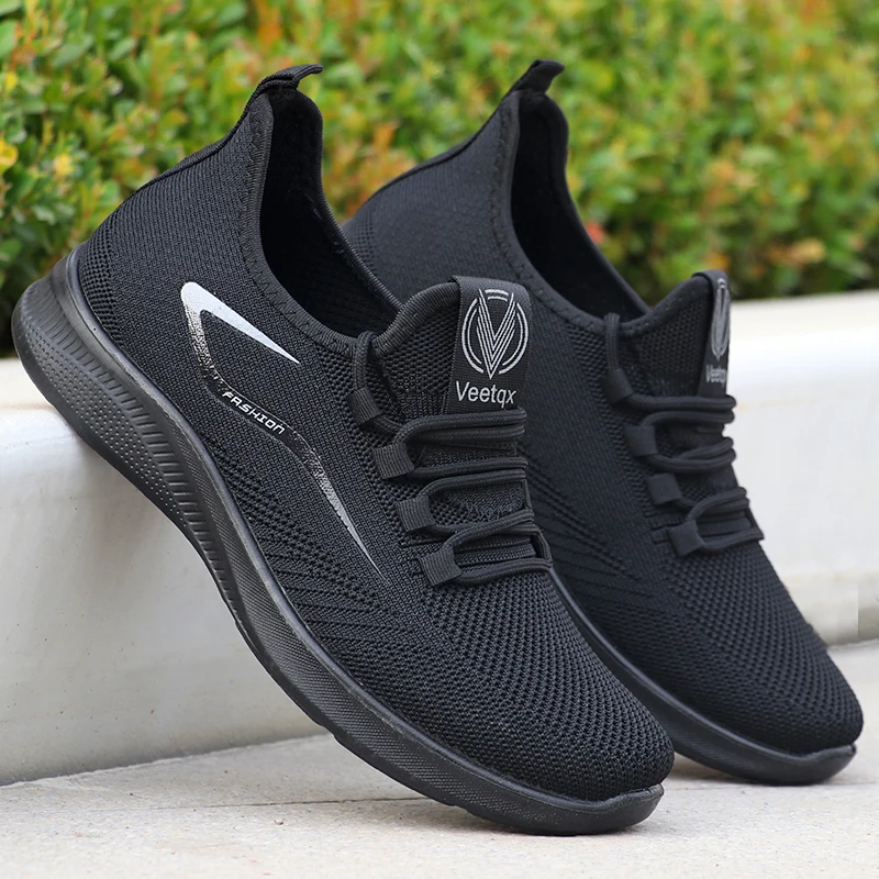 Men's Solid Lace-Up Casual Shoes, Lightweight Outdoor Sports Shoes for Men's Fashionable Solid Casual Shoes Suitable for Leisure Walking Enthusiasts - Ideal for Lightweight, Breathable and Non-Slip, Suitable for Leisur