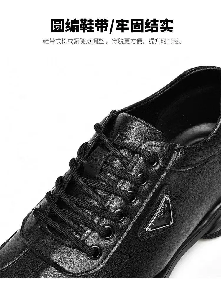 New Men Leather Shoes Platform Breathable Casual Shoes Summer Business Social Formal Shoes