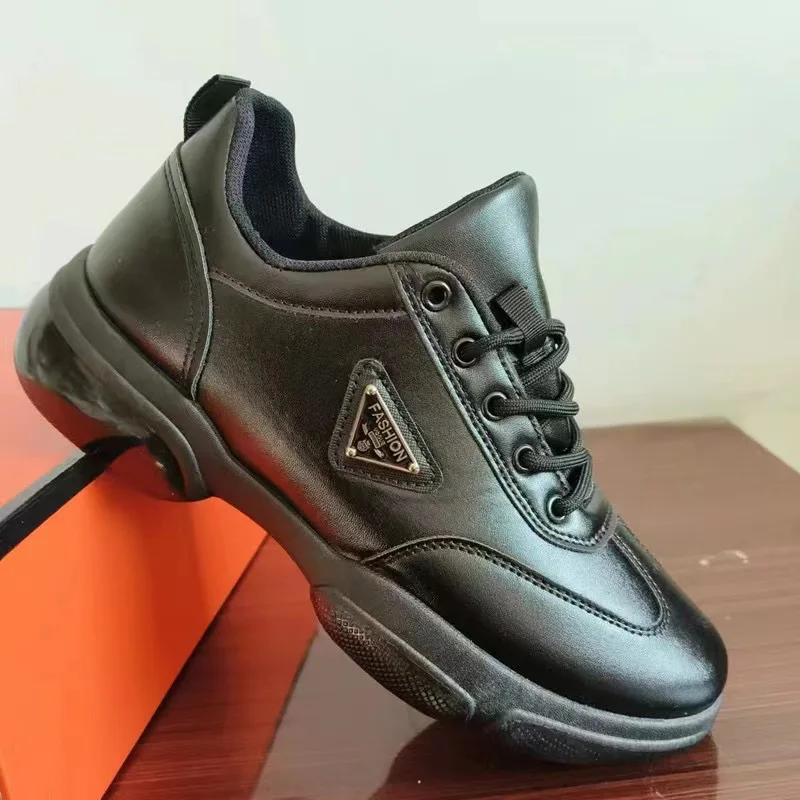 New Men Leather Shoes Platform Breathable Casual Shoes Summer Business Social Formal Shoes