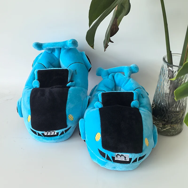 2025 New Multi-style Car-shaped Plush Shoes Winter Autumn Sport Car Stuffed Shoes Men Women Indoor House Slipper Christmas Gift