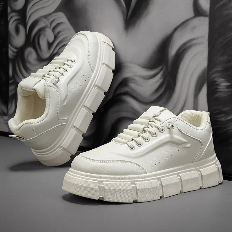 New Casual Shoes for Men 2025 Men's Oxford Shoes Retro Luxury Leather Shoes Fashion Breathable Sneakers Handmade Platform Boot