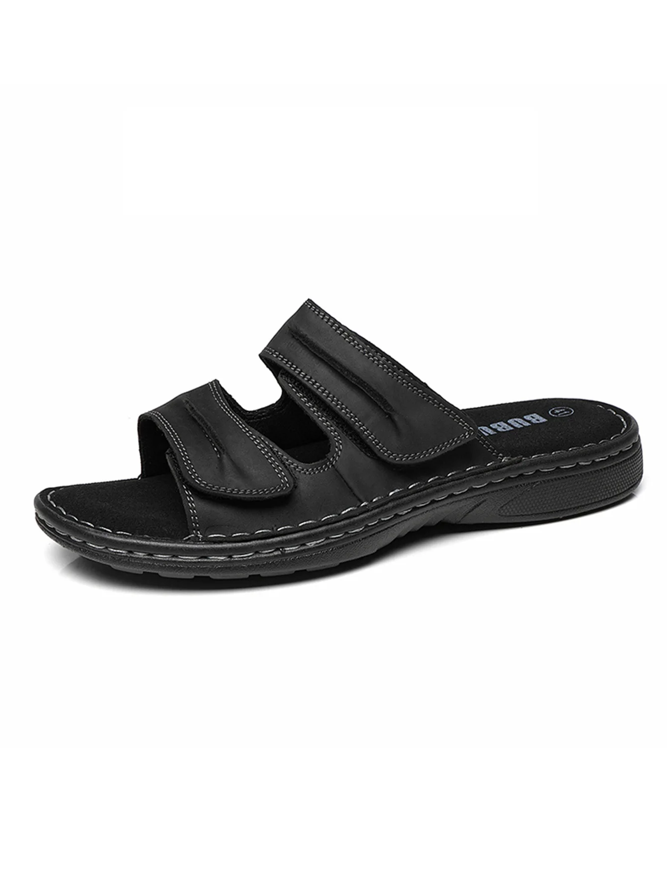 First-Layer Cowhide Men's Sports Sandals, Open-Toe Outdoor Non-Slip Sandals, Casual Men's Shoes, Outdoor Fashion Beach Shoes, Light and Comfortable, Can Be Worn by Men and Women, Suitable for Outdoor Hiking, Travel, Wo