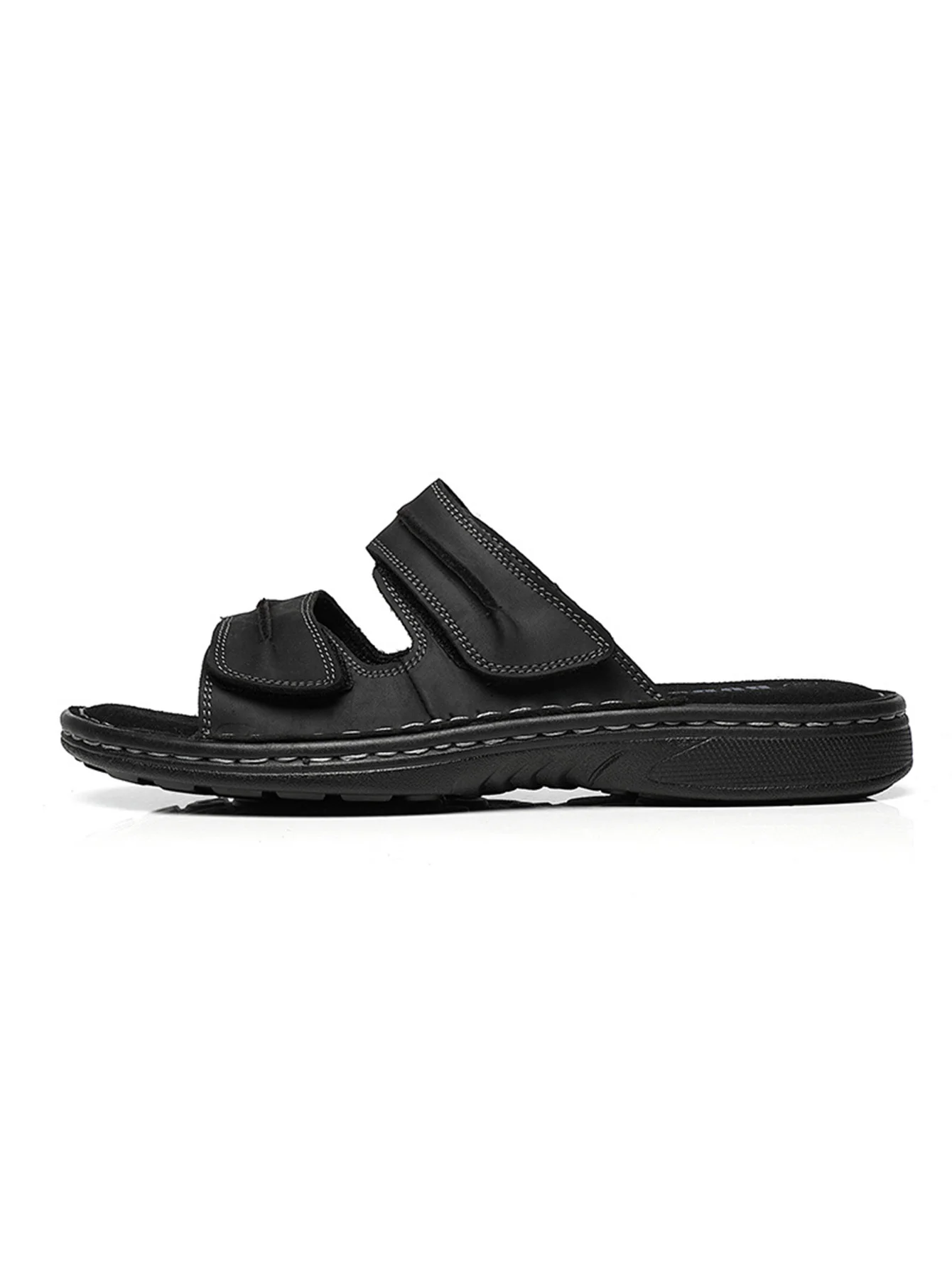 First-Layer Cowhide Men's Sports Sandals, Open-Toe Outdoor Non-Slip Sandals, Casual Men's Shoes, Outdoor Fashion Beach Shoes, Light and Comfortable, Can Be Worn by Men and Women, Suitable for Outdoor Hiking, Travel, Wo