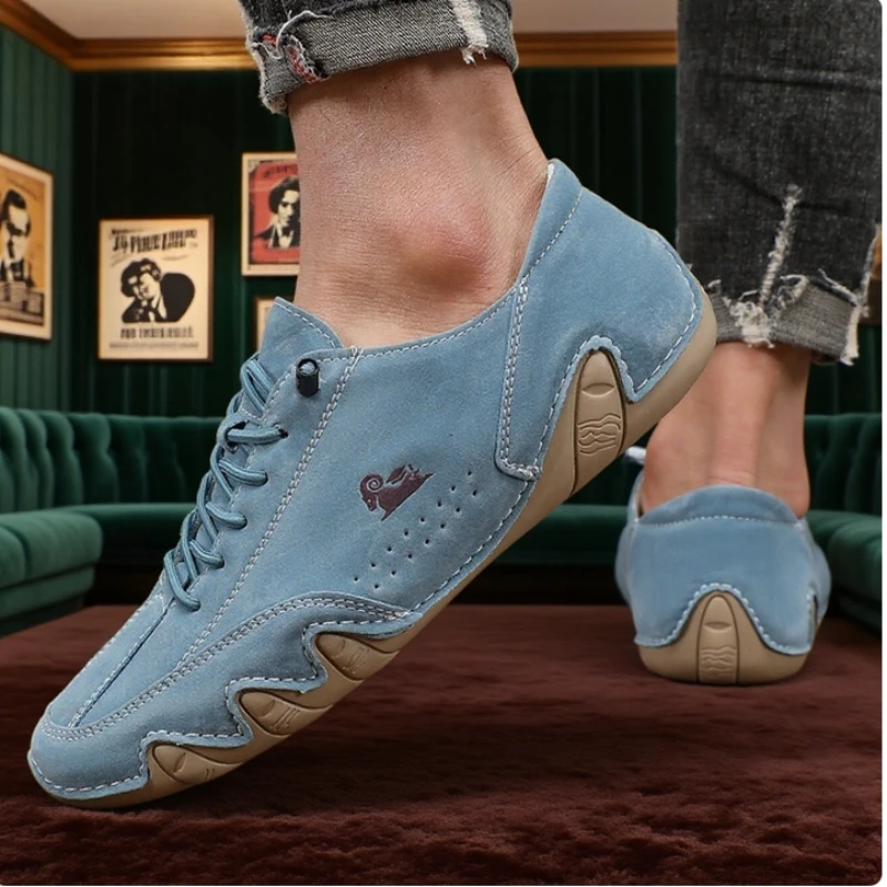 Ankle Boots for Men Fashionable Stitching Lightweight Comfortable Casual Walking Shoes Breathable Tennis Outdoor Driving Shoes