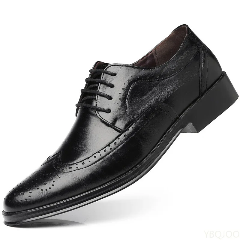 Large size fashionable men's office formal shoes low cut daily comfortable pointed multifunctional men's wedding men's shoes