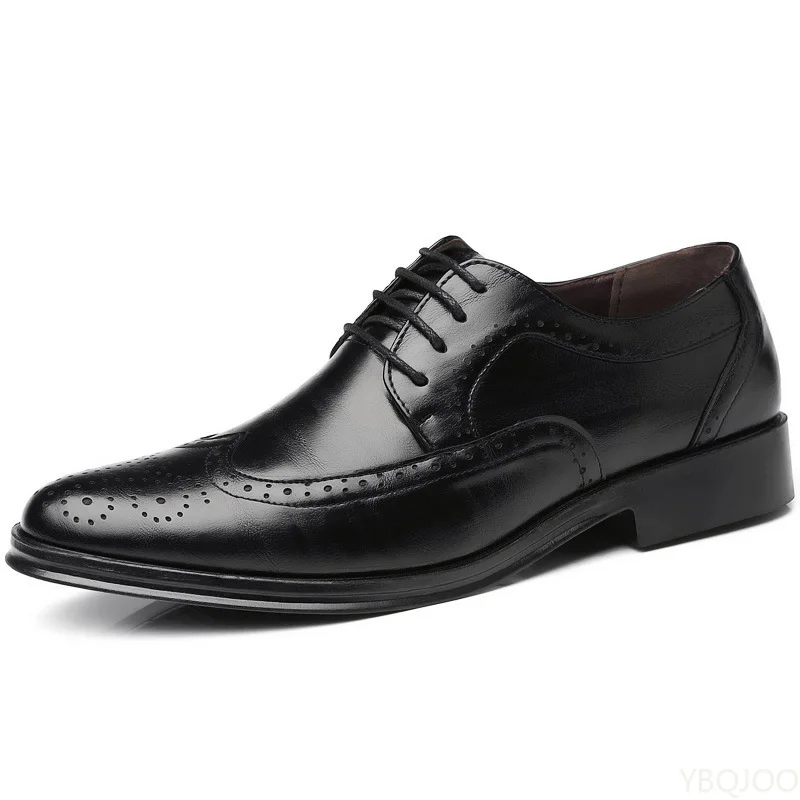 Large size fashionable men's office formal shoes low cut daily comfortable pointed multifunctional men's wedding men's shoes