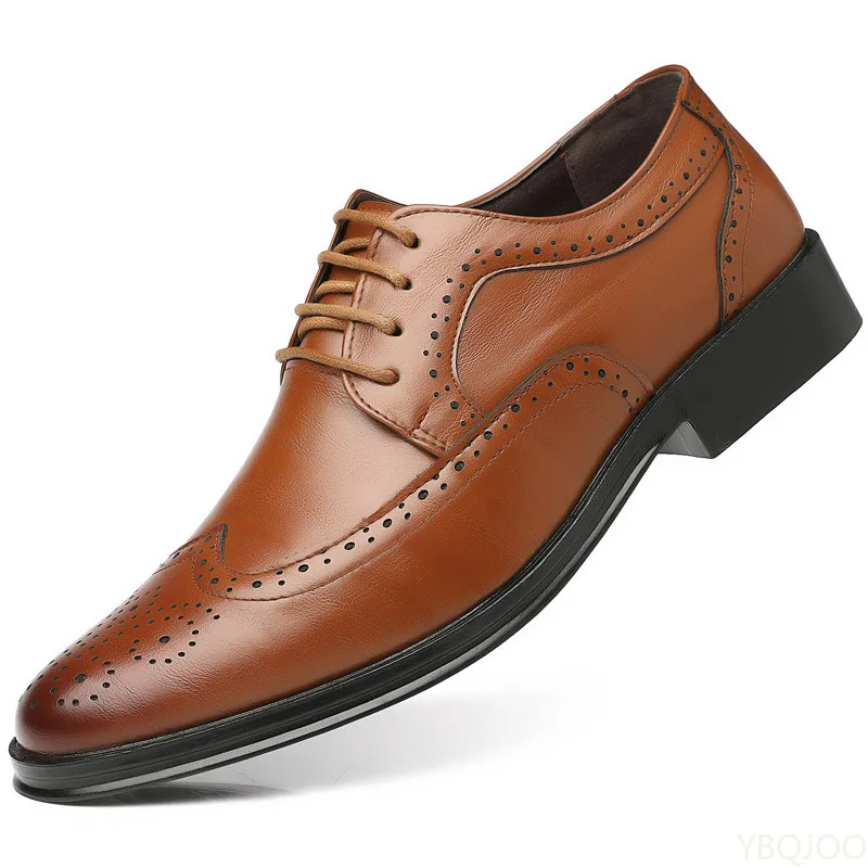 Large size fashionable men's office formal shoes low cut daily comfortable pointed multifunctional men's wedding men's shoes