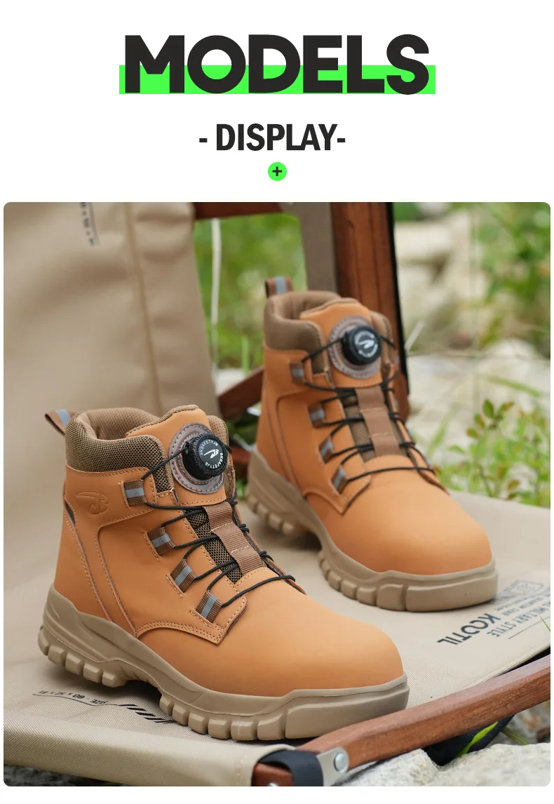 New Safety Boots Men Work Indestructible Shoes Sneakers Steel Toe Protective Boots Anti-smash Anti-puncture Waterproof Boots