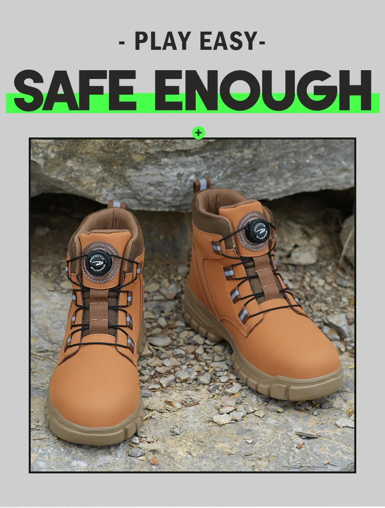 New Safety Boots Men Work Indestructible Shoes Sneakers Steel Toe Protective Boots Anti-smash Anti-puncture Waterproof Boots