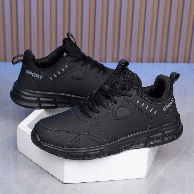 Men's Waterproof Work Shoes Lightweight Comfortable Anti Slip Shock-absorbing Sneakers Outdoor Casual Tennis Fashionable Shoes