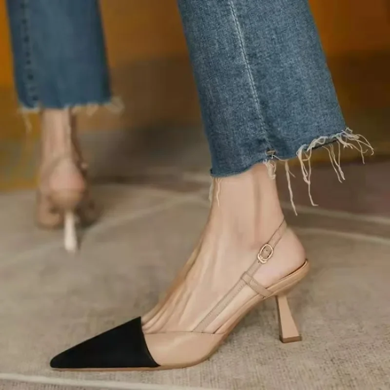High Heels Summer New Arrival Fashion Buckle Pointed Heel Sandals Women Comfort Simplicity Stilettos Sandalias De Mujer
