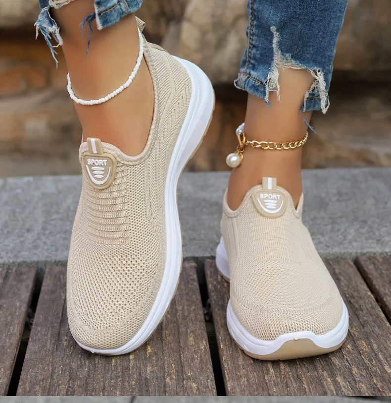 Women's Sneaker Slip On Women Sneakers Breather White Shoes Women Casual Sneaker Sports Shoes Comfortable Vulcanize Shoes Female