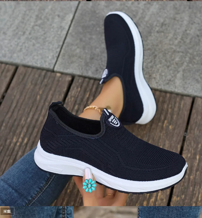 Women's Sneaker Slip On Women Sneakers Breather White Shoes Women Casual Sneaker Sports Shoes Comfortable Vulcanize Shoes Female
