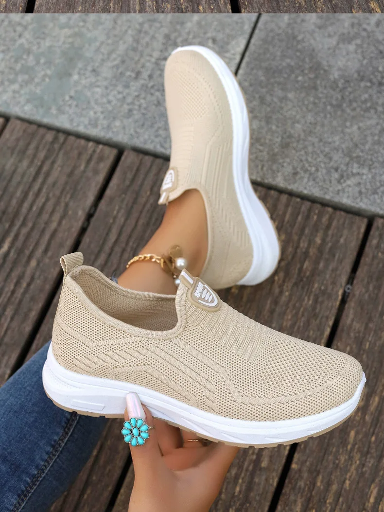 Women's Sneaker Slip On Women Sneakers Breather White Shoes Women Casual Sneaker Sports Shoes Comfortable Vulcanize Shoes Female
