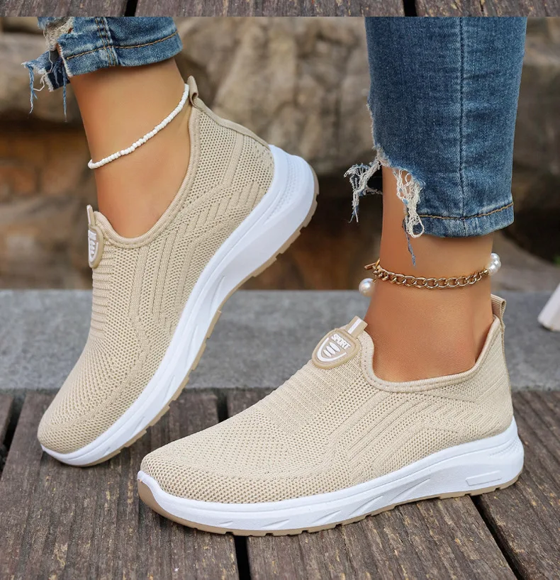 Women's Sneaker Slip On Women Sneakers Breather White Shoes Women Casual Sneaker Sports Shoes Comfortable Vulcanize Shoes Female