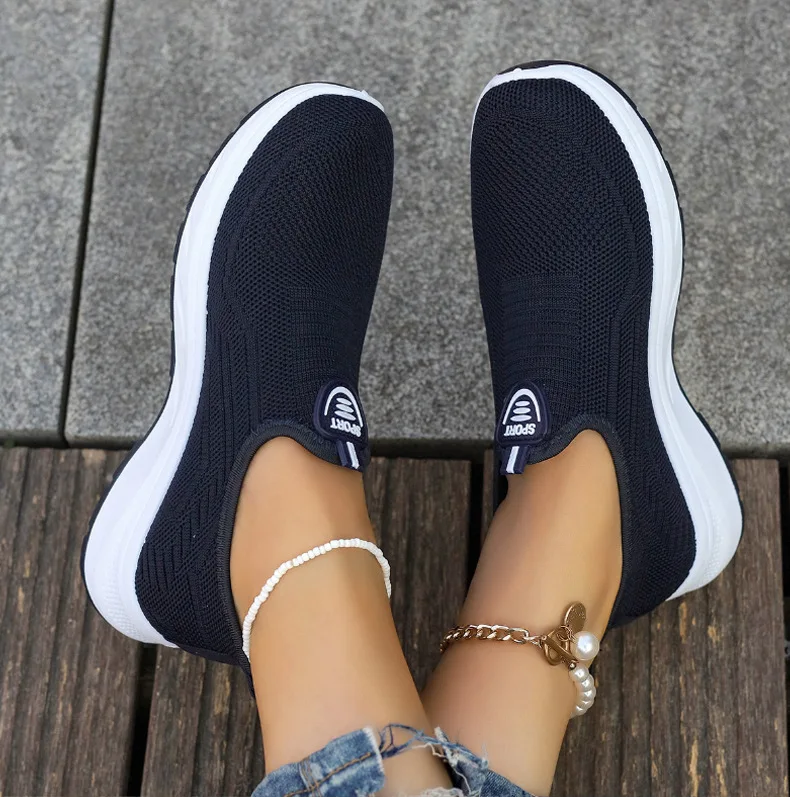 Women's Sneaker Slip On Women Sneakers Breather White Shoes Women Casual Sneaker Sports Shoes Comfortable Vulcanize Shoes Female