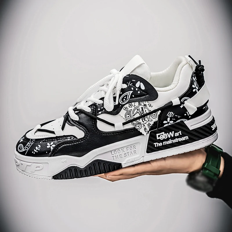 Men's sports and casual board shoes, trendy men's shoes, fashionable street shoes, daily walking shoes