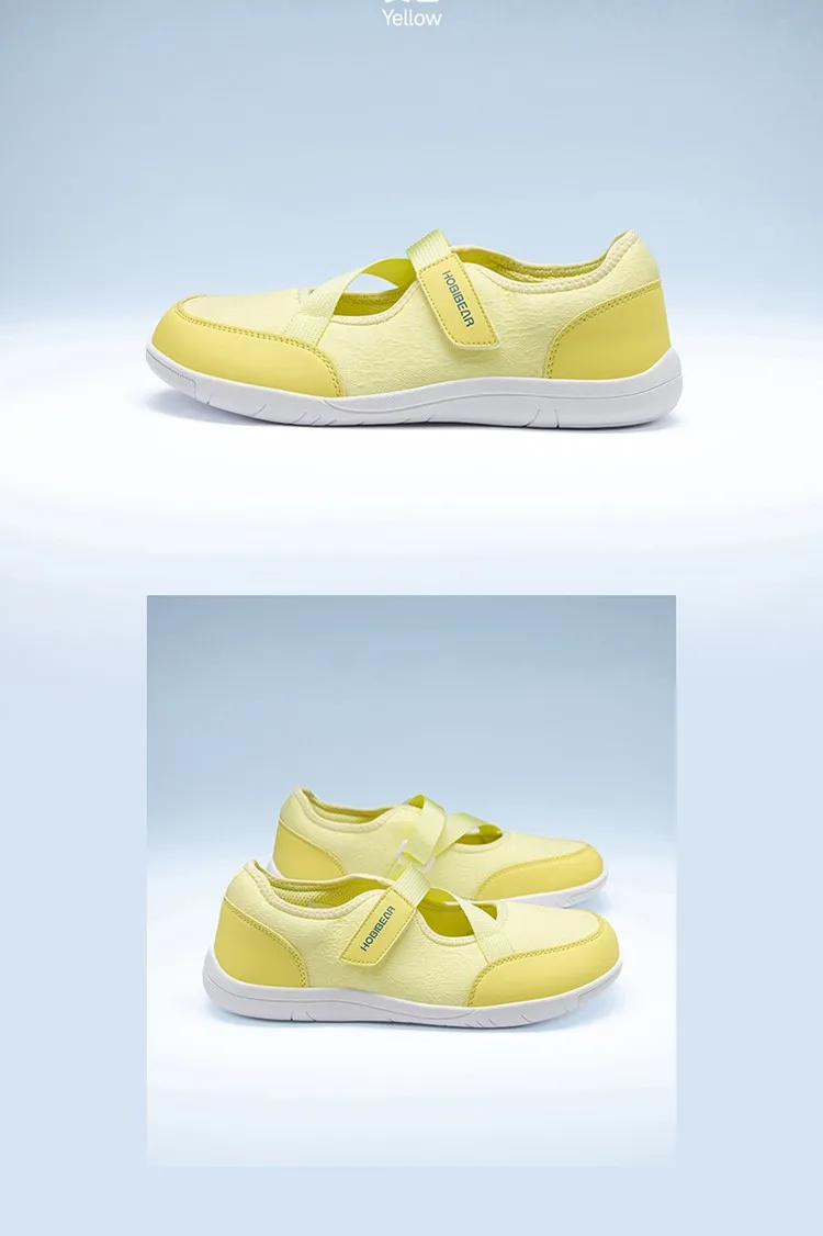 HOBIBEAR Wide Width Mary Jane Flats Women Barefoot Ballet Shoes Adjustable Hook Loop Lightweight Zero Drop Shoes