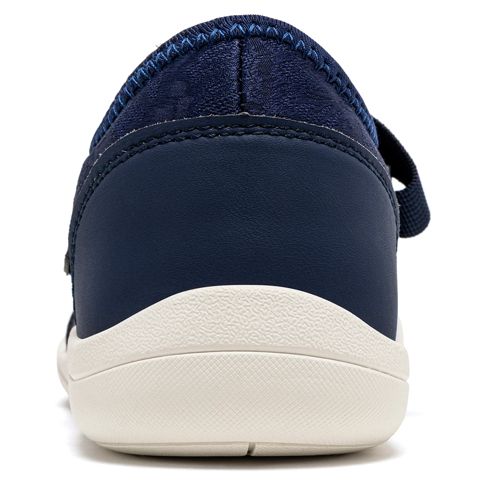 HOBIBEAR Wide Width Mary Jane Flats Women Barefoot Ballet Shoes Adjustable Hook Loop Lightweight Zero Drop Shoes