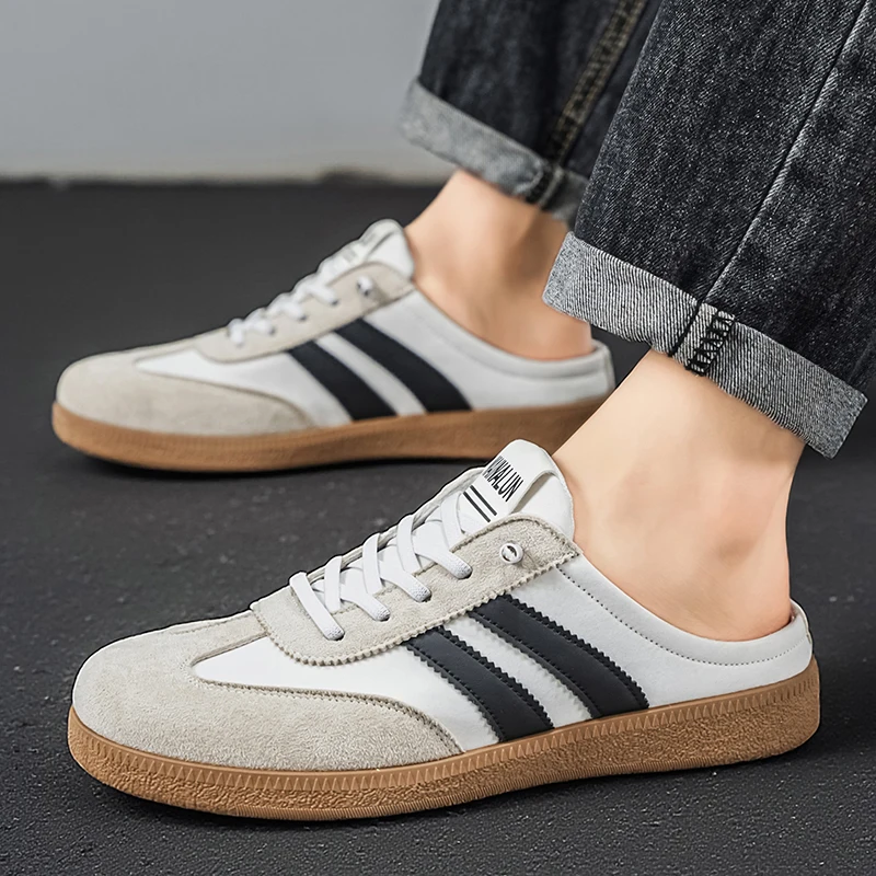 Breathable men's casual shoes, skate shoes, suitable for outdoor walking, camping and daily indoor use,Summer loafers