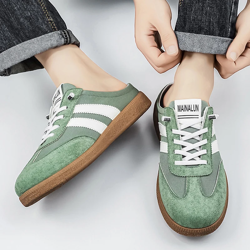 Breathable men's casual shoes, skate shoes, suitable for outdoor walking, camping and daily indoor use,Summer loafers