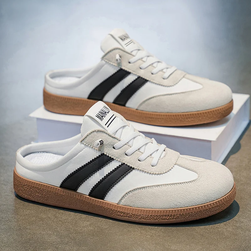 Breathable men's casual shoes, skate shoes, suitable for outdoor walking, camping and daily indoor use,Summer loafers