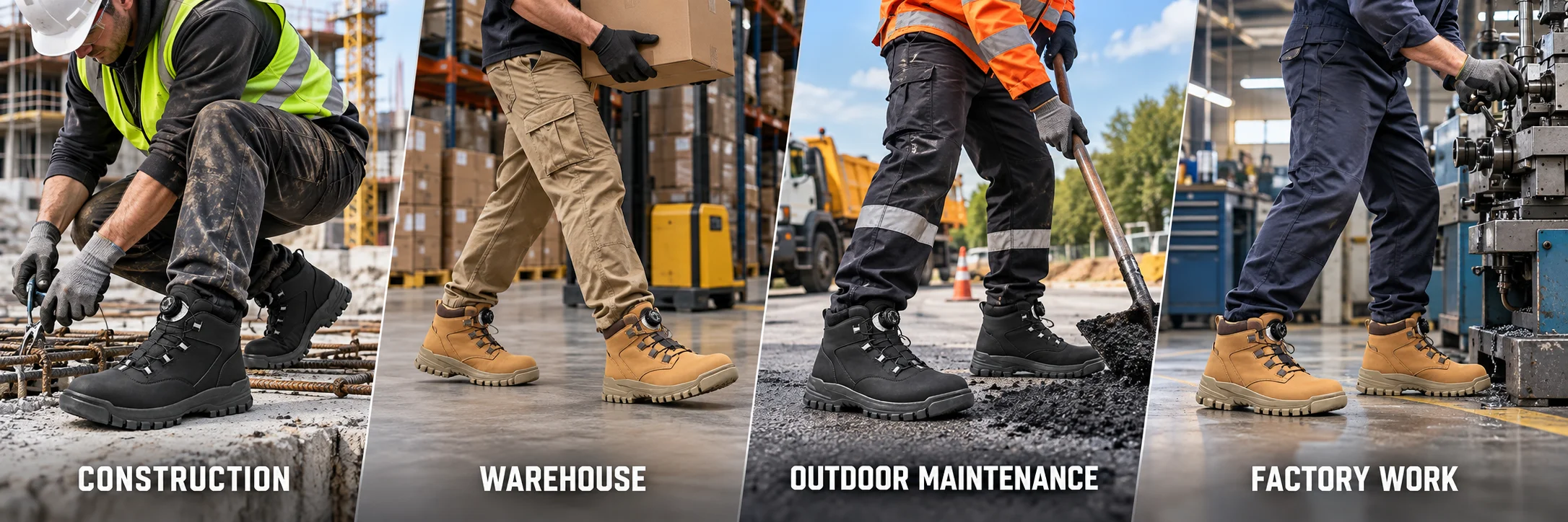 Halloween Steel Toe Work Boots Wear Resistant Men's Safety Boots Anti Impact Anti Piercing Fashion Comfort Outdoor Men's Shoes