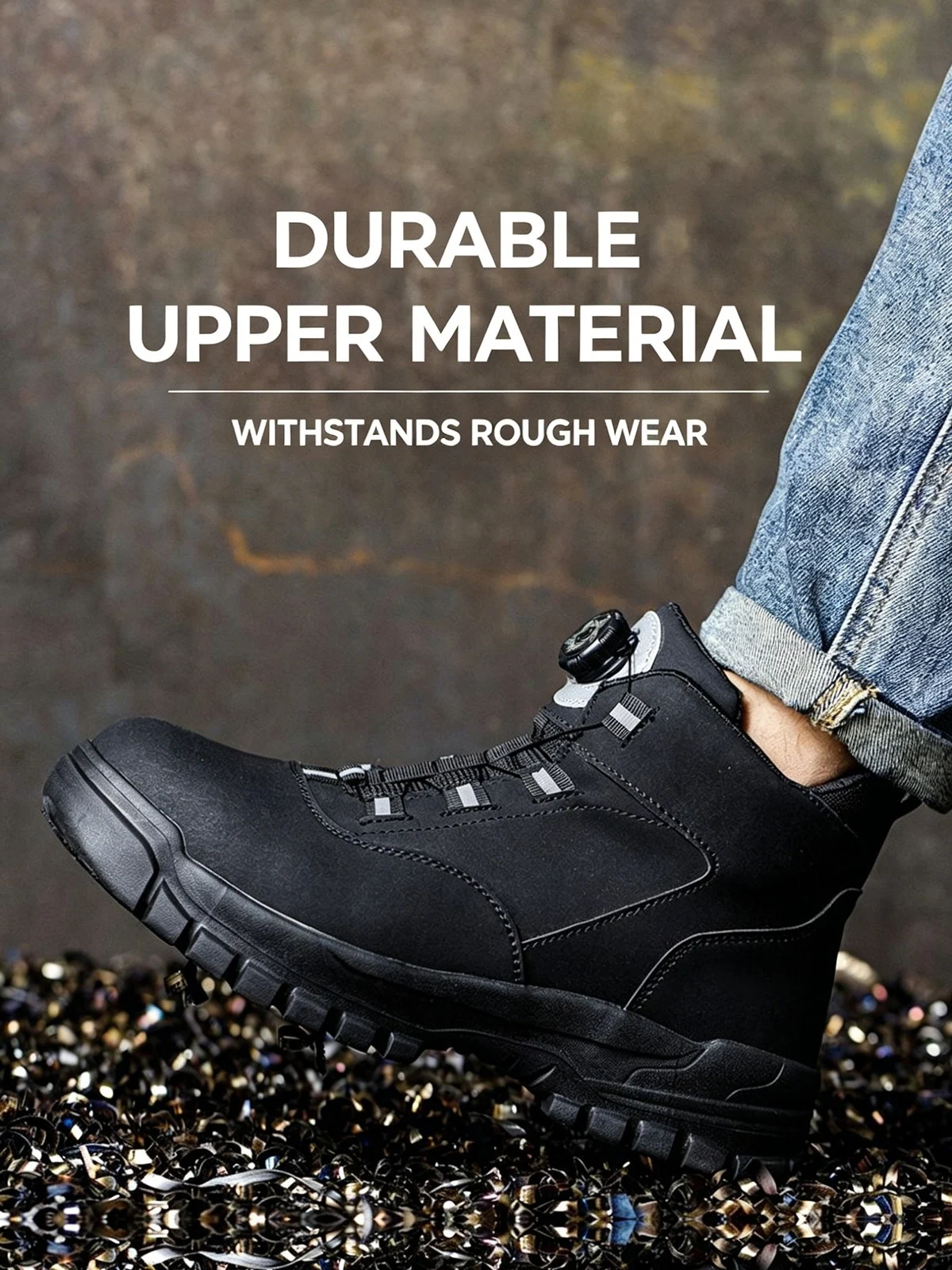 Halloween Steel Toe Work Boots Wear Resistant Men's Safety Boots Anti Impact Anti Piercing Fashion Comfort Outdoor Men's Shoes